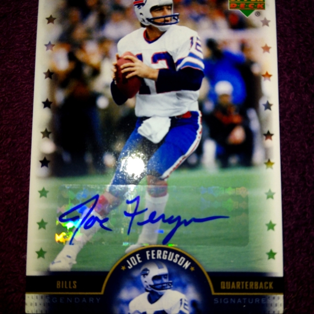 2005 UPPER DECK NFL LEGENDS JOE FERGUSON AUTOGRAPH CARD